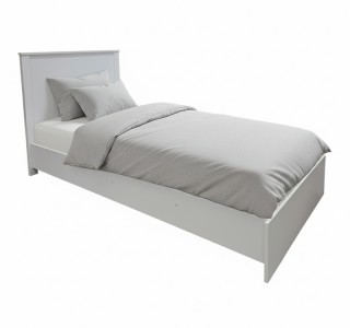 Κρεβάτι Athos σε λευκή απόχρωση 90x190εκ Υλικό: 15mm Particle Board 383-000089