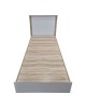 Κρεβάτι Athos σε sonoma-λευκό απόχρωση 90x190εκ Υλικό: 15mm Particle Board 383-000091
