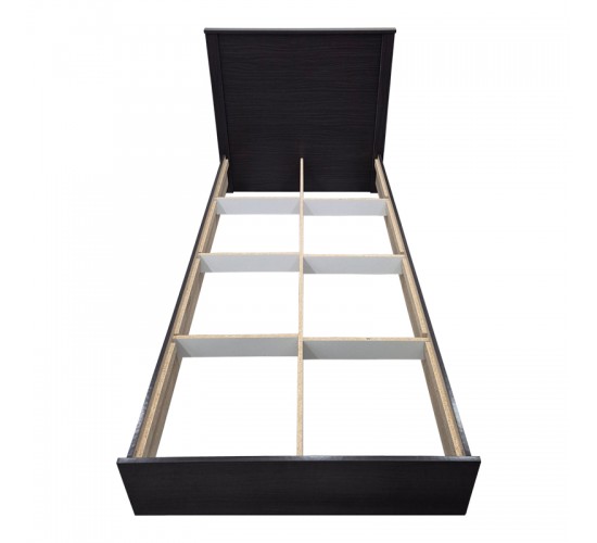 Κρεβάτι Athos σε wenge απόχρωση 90x190εκ Υλικό: 15mm Particle Board 383-000092