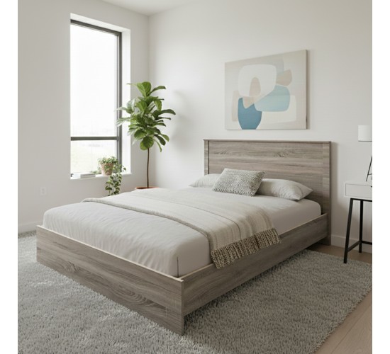 Κρεβάτι Athos σε sonoma απόχρωση 140x200εκ Υλικό: 15mm Particle Board 383-000093