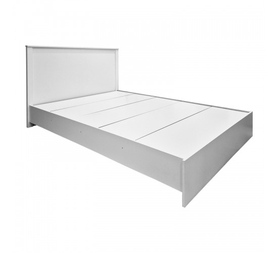 Κρεβάτι Athos σε λευκή απόχρωση 140x200εκ Υλικό: 15mm Particle Board 383-000094