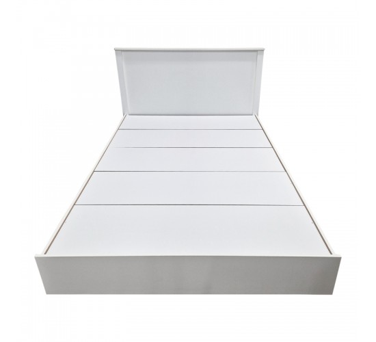 Κρεβάτι Athos σε λευκή απόχρωση 140x200εκ Υλικό: 15mm Particle Board 383-000094