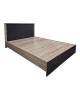 Κρεβάτι Athos σε sonoma-ανθρακί απόχρωση 140x200εκ Υλικό: 15mm Particle Board 383-000095