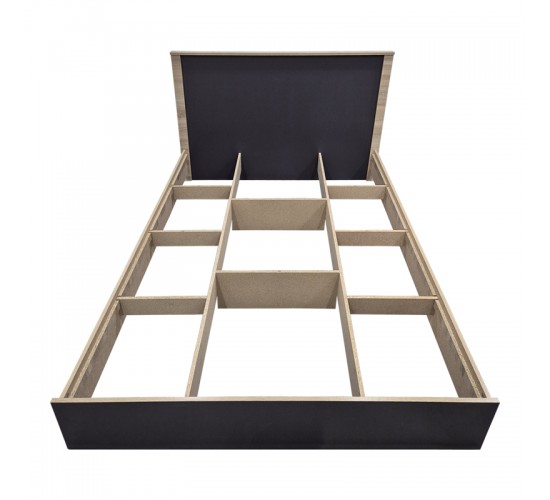 Κρεβάτι Athos σε sonoma-ανθρακί απόχρωση 140x200εκ Υλικό: 15mm Particle Board 383-000095