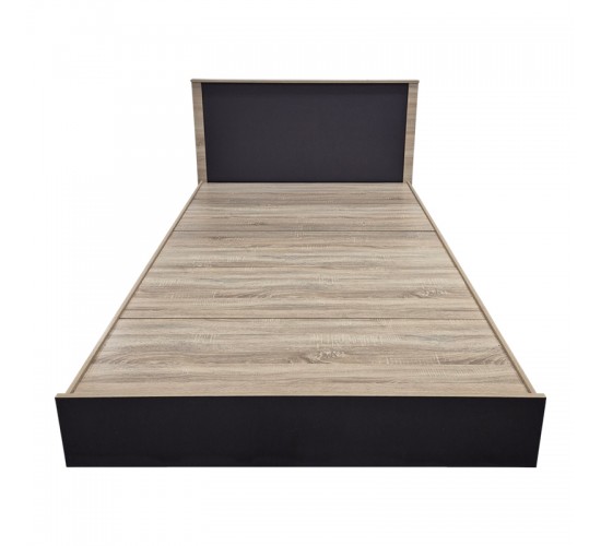 Κρεβάτι Athos σε sonoma-ανθρακί απόχρωση 140x200εκ Υλικό: 15mm Particle Board 383-000095