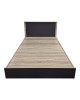 Κρεβάτι Athos σε sonoma-ανθρακί απόχρωση 140x200εκ Υλικό: 15mm Particle Board 383-000095