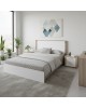 Κρεβάτι Athos σε sonoma-λευκή απόχρωση 140x200εκ Υλικό: 15mm Particle Board 383-000096