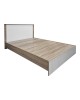 Κρεβάτι Athos σε sonoma-λευκή απόχρωση 140x200εκ Υλικό: 15mm Particle Board 383-000096