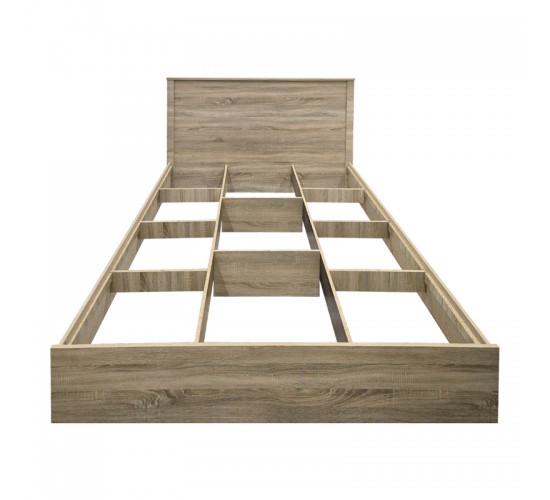 Κρεβάτι Athos σε sonoma απόχρωση 160x200εκ Υλικό: 15mm Particle Board 383-000098