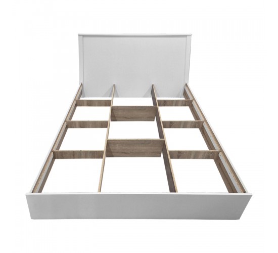 Κρεβάτι Athos σε λευκή απόχρωση 160x200εκ Υλικό: 15mm Particle Board 383-000099