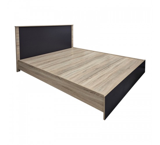 Κρεβάτι Athos σε sonoma-ανθρακί απόχρωση 160x200εκ Υλικό: 15mm Particle Board 383-000100