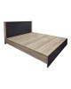 Κρεβάτι Athos σε sonoma-ανθρακί απόχρωση 160x200εκ Υλικό: 15mm Particle Board 383-000100