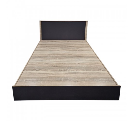 Κρεβάτι Athos σε sonoma-ανθρακί απόχρωση 160x200εκ Υλικό: 15mm Particle Board 383-000100