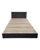 Κρεβάτι Athos σε sonoma-ανθρακί απόχρωση 160x200εκ Υλικό: 15mm Particle Board 383-000100