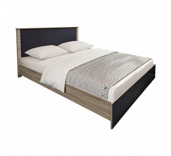 Κρεβάτι Athos σε sonoma-ανθρακί απόχρωση 160x200εκ Υλικό: 15mm Particle Board 383-000100
