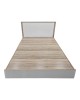 Κρεβάτι Athos σε sonoma-λευκό απόχρωση 160x200εκ Υλικό: 15mm Particle Board 383-000101