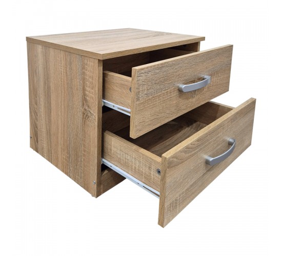 Κομοδίνο Athos σε sonoma απόχρωση 48x40x41.5εκ Υλικό: 15mm Particle Board 383-000103