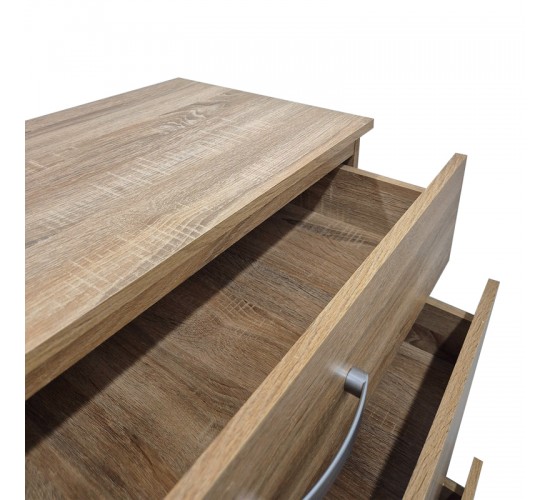 Συρταριέρα Athos σε sonoma απόχρωση 80x40x79εκ Υλικό: 15mm Particle Board 383-000108