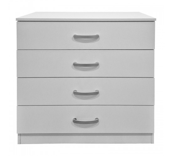 Συρταριέρα Athos σε λευκή απόχρωση 80x40x79εκ Υλικό: 15mm Particle Board 383-000109