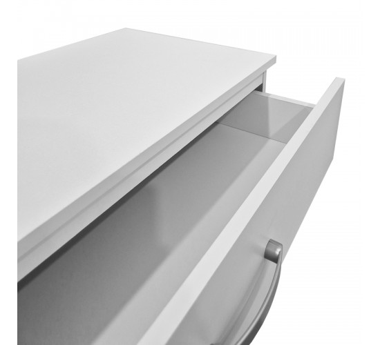 Συρταριέρα Athos σε λευκή απόχρωση 80x40x79εκ Υλικό: 15mm Particle Board 383-000109