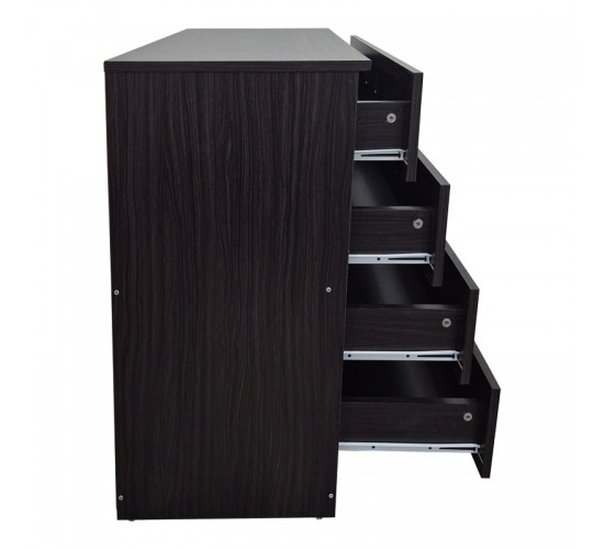 Συρταριέρα Athos σε wenge απόχρωση 80x40x79εκ Υλικό: 15mm Particle Board 383-000112