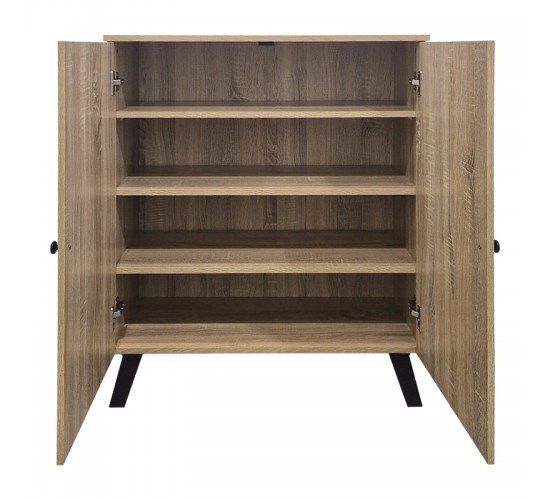 Παπουτσοθήκη-ντουλάπι Cathi sonoma 80x34x95εκ Υλικό: 15mm Particle Board 383-000115