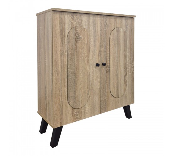 Παπουτσοθήκη-ντουλάπι Cathi sonoma 80x34x95εκ Υλικό: 15mm Particle Board 383-000115
