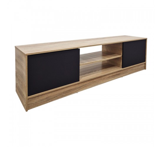 Έπιπλο τηλεόρασης Sasa sonoma-ανθρακί 150x35x41.5εκ Υλικό: 12mm Particle Board 383-000119