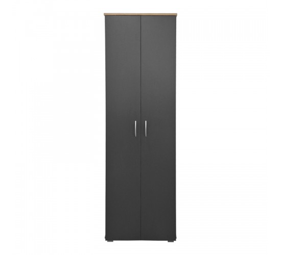 Παπουτσοθήκη-Ντουλάπα Racka sonoma-ανθρακί 58x34x186εκ Υλικό: 15mm Particle Board 383-000121