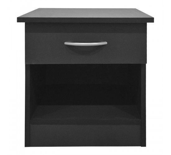 Κομοδίνο Bedy ανθρακί 40x34x42εκ Υλικό: 15mm Particle Board 383-000126