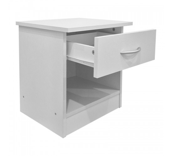 Κομοδίνο Bedy λευκό 40x34x42εκ Υλικό: 15mm Particle Board 383-000127