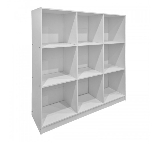 Βιβλιοθήκη Gridea λευκό 119.5x30x121εκ Υλικό: 15mm Particle Board 383-000129