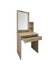 Τουαλέτα κρεβατοκάμαρας Larnia με καθρέπτη και σκαμπό sonoma 65x40x142εκ Υλικό: 15mm Particle Board 383-000138