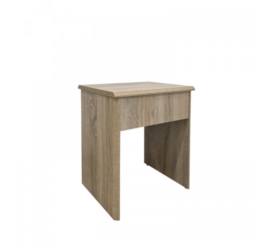 Τουαλέτα κρεβατοκάμαρας Larnia με καθρέπτη και σκαμπό sonoma 65x40x142εκ Υλικό: 15mm Particle Board 383-000138