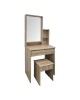 Τουαλέτα κρεβατοκάμαρας Larnia με καθρέπτη και σκαμπό sonoma 65x40x142εκ Υλικό: 15mm Particle Board 383-000138