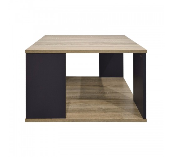 Τραπέζι σαλονιού Zelegan sonoma-ανθρακί 60x60x39εκ Υλικό: 15mm Particle Board 383-000141