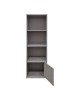 Βιβλιοθήκη-στήλη Lenobia με ντουλάπι ανοιχτό γκρι 30.5x24x95εκ Υλικό: 9mm  Particle Board 383-000145