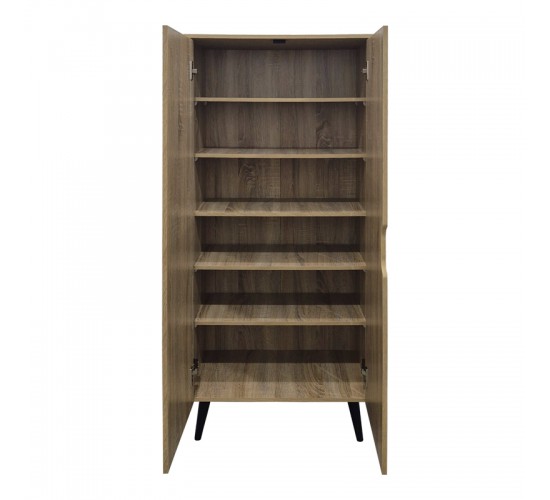 Παπουτσοθήκη-ντουλάπα Oufelia sonoma 60x32.5x134.5εκ Υλικό: 12mm  Particle Board 383-000149