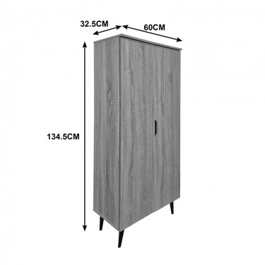 Παπουτσοθήκη-ντουλάπα Oufelia sonoma 60x32.5x134.5εκ Υλικό: 12mm  Particle Board 383-000149