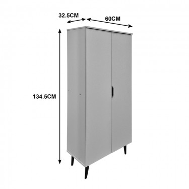 Παπουτσοθήκη-ντουλάπα Oufelia λευκό 60x32.5x134.5εκ Υλικό: 12mm  Particle Board 383-000150