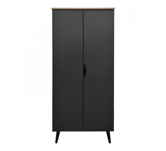 Παπουτσοθήκη-ντουλάπα Oufelia sonoma-ανθρακί 60x32.5x134.5εκ Υλικό: 12mm  Particle Board 383-000151