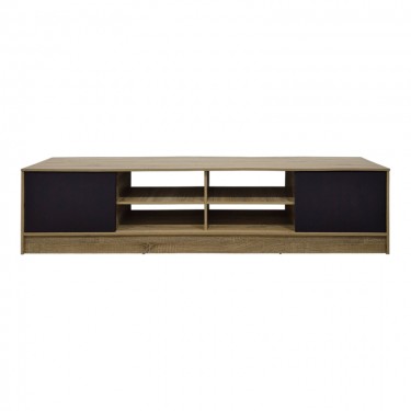 Έπιπλο τηλεόρασης Tivia sonoma-ανθρακί 180x35x41.5εκ Υλικό: 12mm Particle Board 383-000153