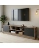 Έπιπλο τηλεόρασης Tivia sonoma-ανθρακί 180x35x41.5εκ Υλικό: 12mm Particle Board 383-000153