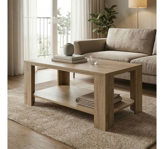 Τραπέζι σαλονιού Votalo I sonoma 90x50x45εκ Υλικό: 15mm   Particle Board 383-000154