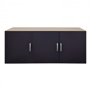 Πατάρι ντουλάπας τρίφυλλο Alvia sonoma-ανθρακί 150x51x60εκ Υλικό: 15mm Particle Board 383-000167