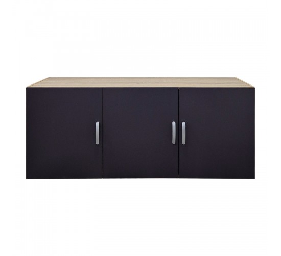 Πατάρι ντουλάπας τρίφυλλο Alvia sonoma-ανθρακί 150x51x60εκ Υλικό: 15mm Particle Board 383-000167