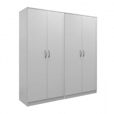 Ντουλάπα τετράφυλλη Athos Ι λευκή 160x42x180εκ Υλικό: 15mm Particle Board 383-000188