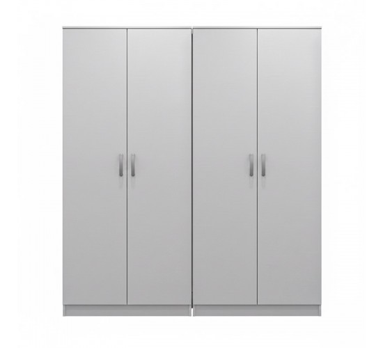 Ντουλάπα τετράφυλλη Lego Ι λευκή 160x42x180εκ Υλικό: 15mm Particle Board 383-000188