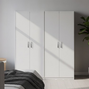 Ντουλάπα τετράφυλλη Athos Ι λευκή 160x42x180εκ Υλικό: 15mm Particle Board 383-000188