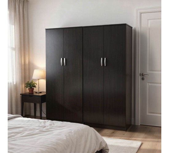 Ντουλάπα τετράφυλλη Lego Ι wenge 160x42x180εκ Υλικό: 15mm Particle Board 383-000198